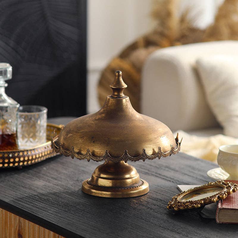 Metal Cloche with Base