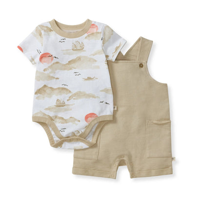 Fishing Boats Baby Boy Bodysuit & Romper Set: 3-6M