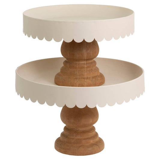 Almond Scallop Decor Stands -SMALL ONLY-