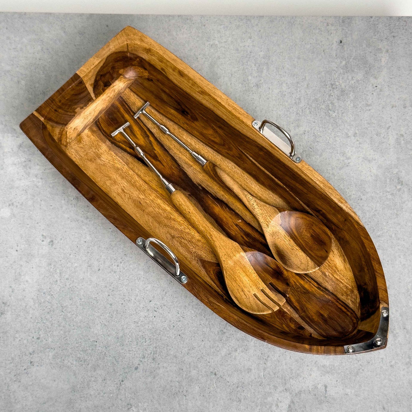 Rowboat Salad Bowl with Salad Servers