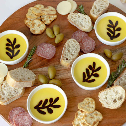 Olive Oil and Balsamic Vinegar Set of 4 Dipping Plates