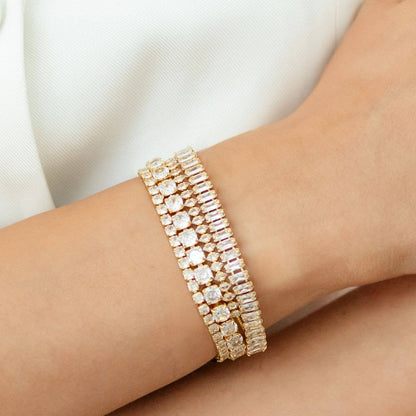 Statement Faux Diamond Pulley Bracelet