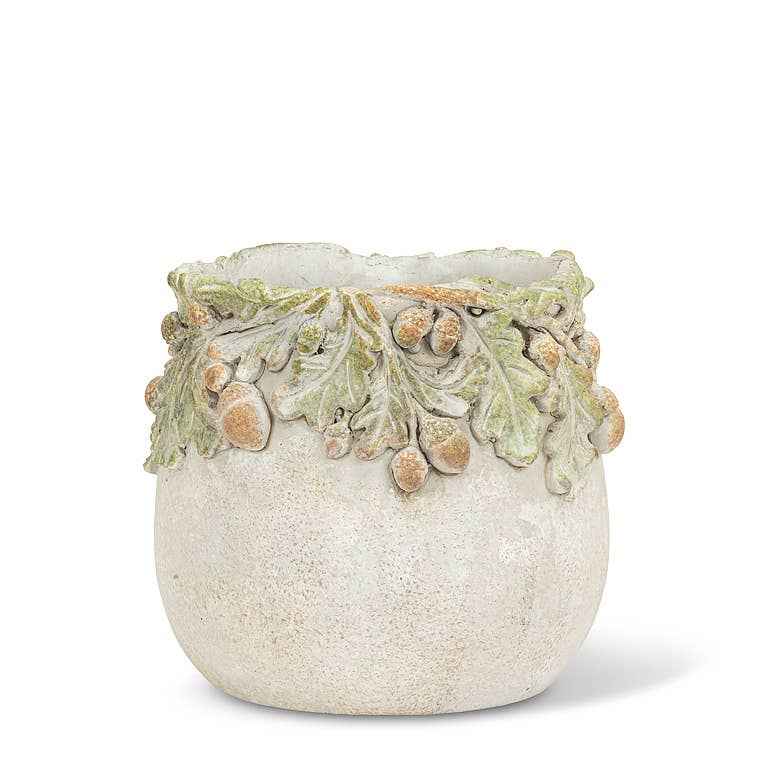 Oak Leaves & Acorns Planter