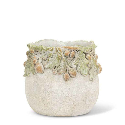 Oak Leaves & Acorns Planter