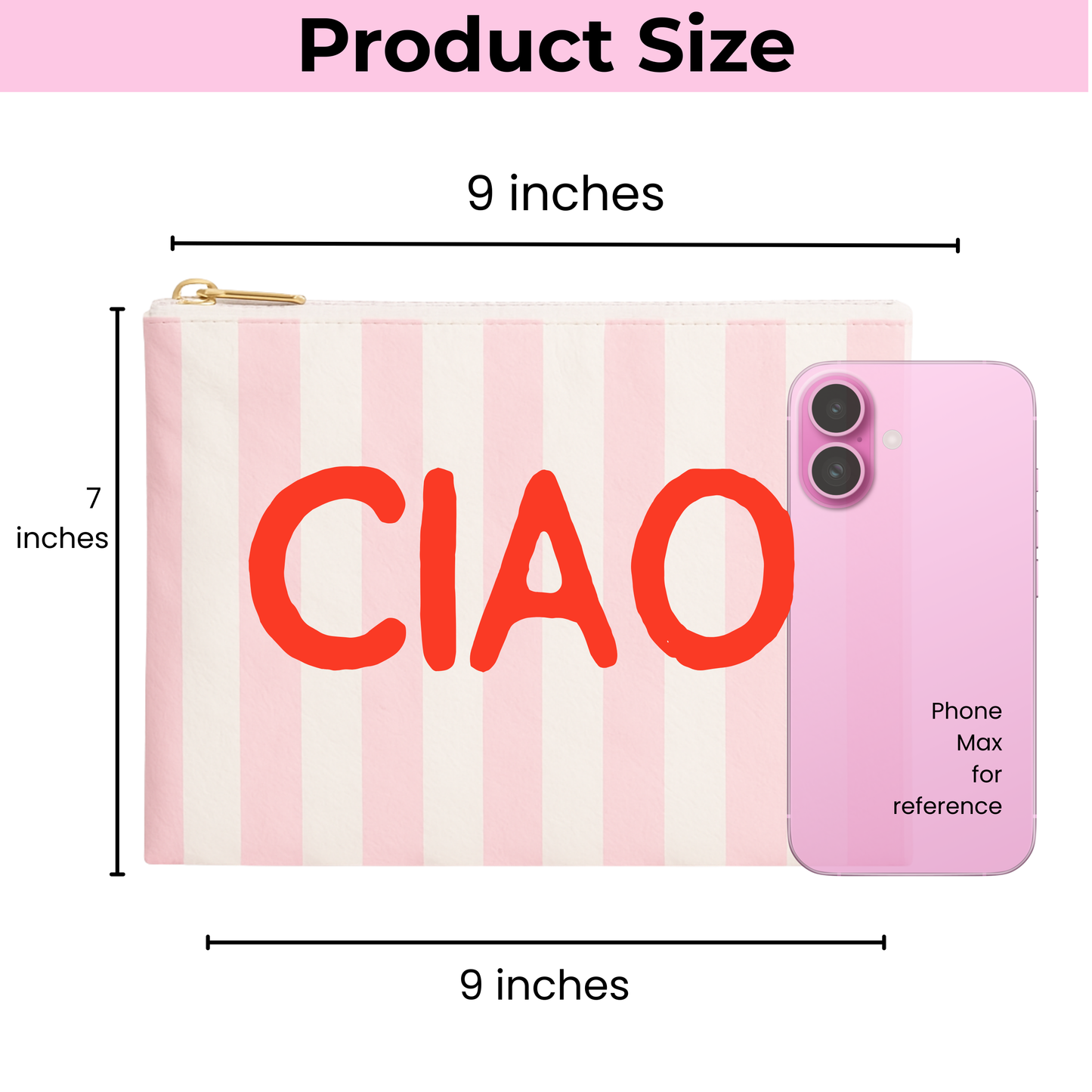 Aspen Lane - Valentines makeup pouch Ciao pink red valentines teen gift