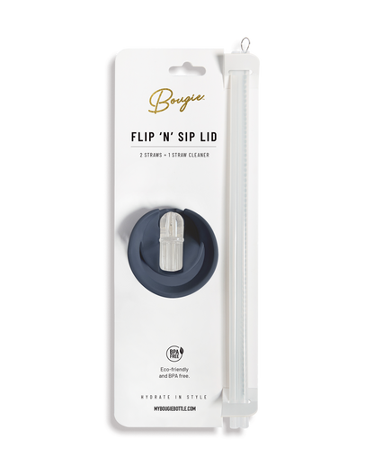Replacement Flip ’N’ Sip Lid - Leak-Proof Handle with Straws