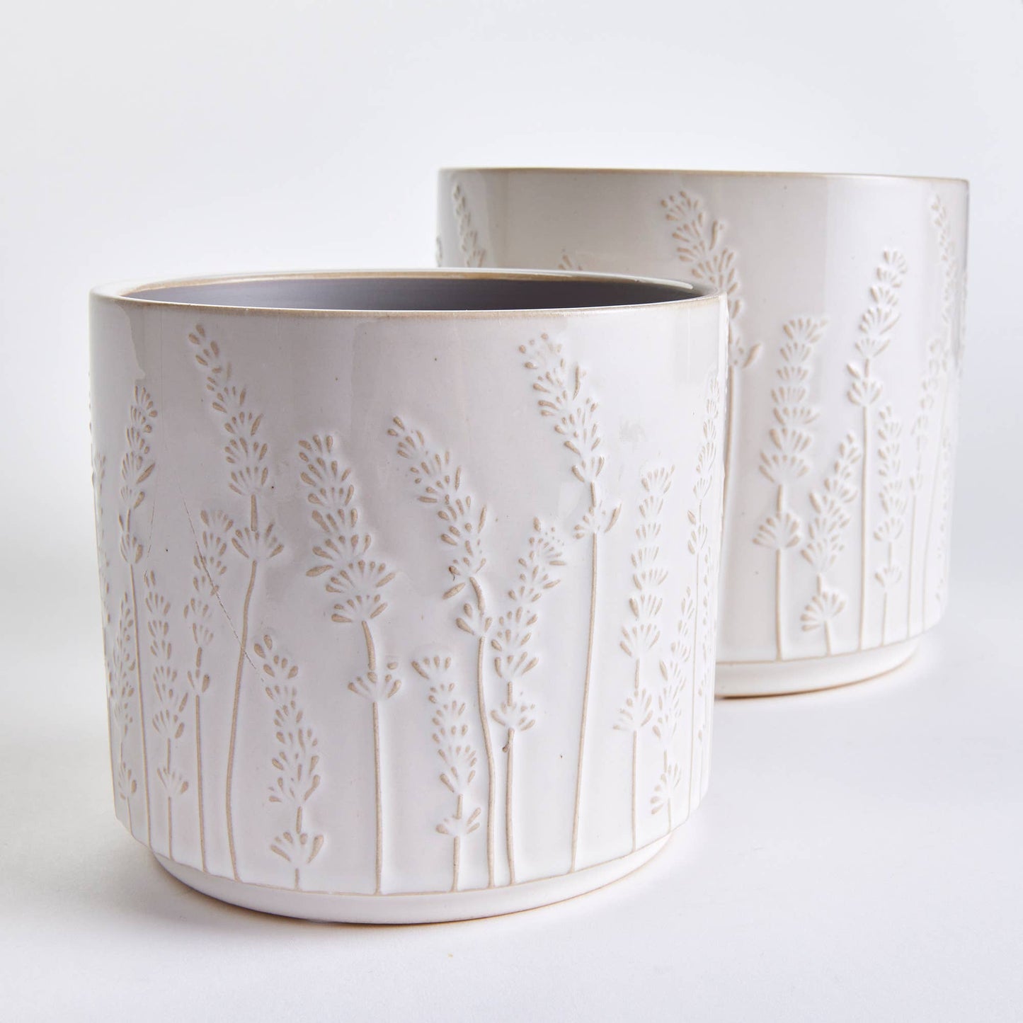 Maryam Pots, White -Set of 2