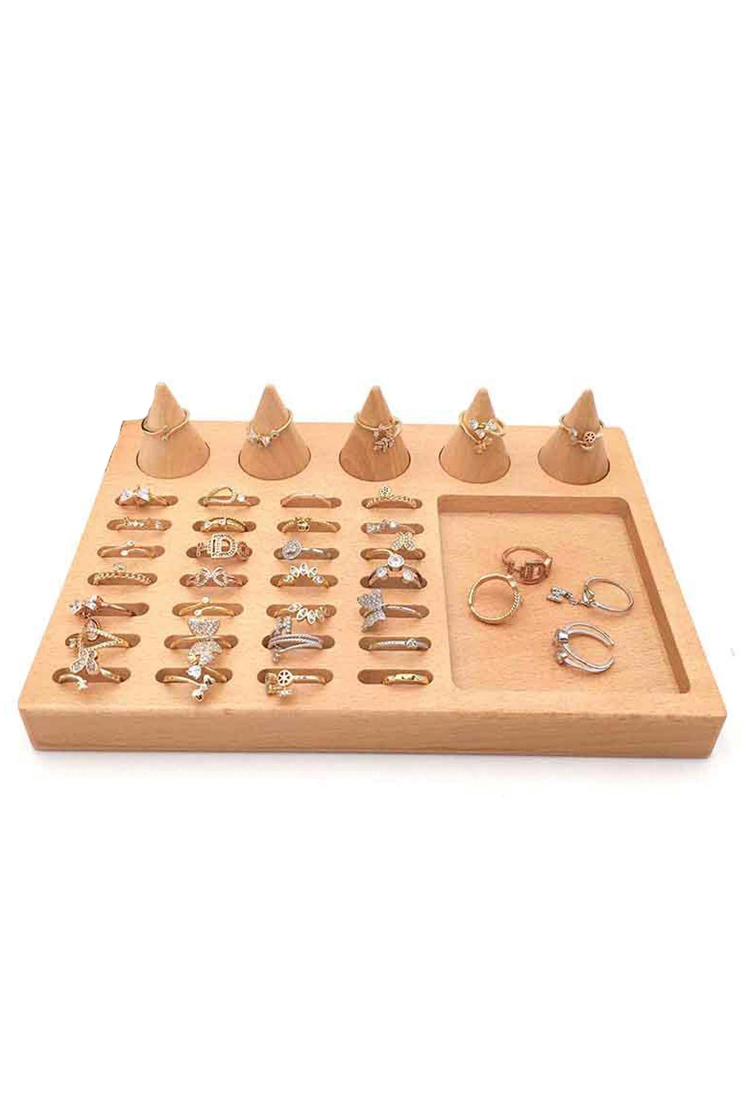 Jewelry Accessories Beech Display Tray