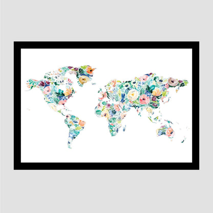 Floral World Scratch Off Map