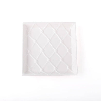 8 Oak Lane - White Textured Beverage Napkin Tray