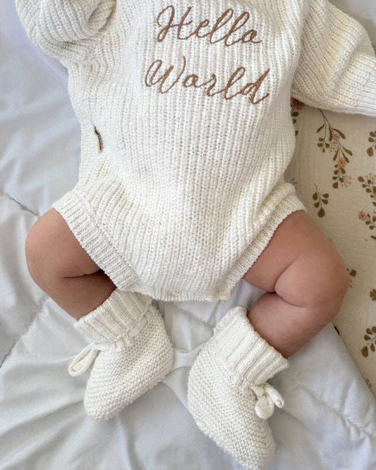 Knit Booties | Textured Cloud