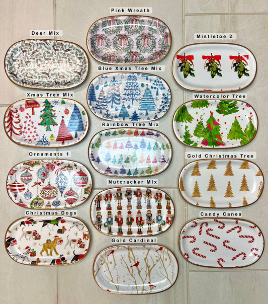 Ten Twenty Six Designs - Bandeja navideña de cerámica para joyas