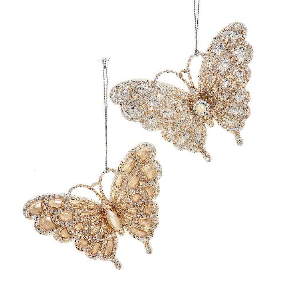 3.8"ACRYLIC PLAT BUTTERFLY ORN 2/A