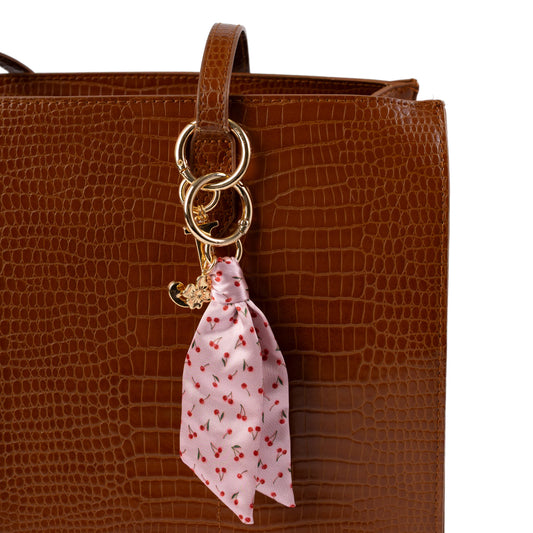 Elyse Breanne Design - Painted Cherries Satin Keychain