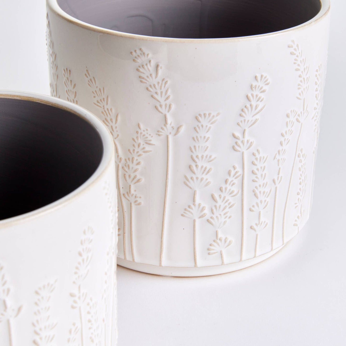 Maryam Pots, White -Set of 2