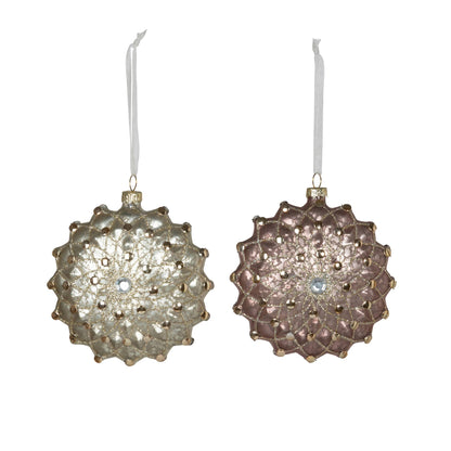 Gem and Glitter Brooch Glass Ornament