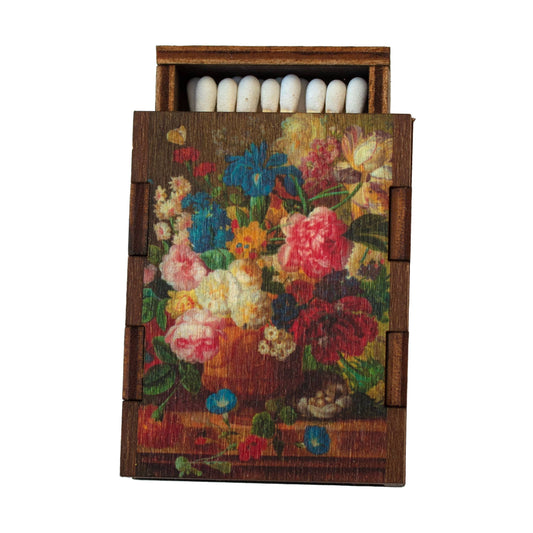 Matches • Flower Arrangement Wooden Matchboxes • Candle Acc
