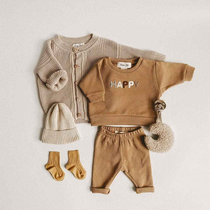 Fashion Baby Clothes Set: Mustard / 6-12M