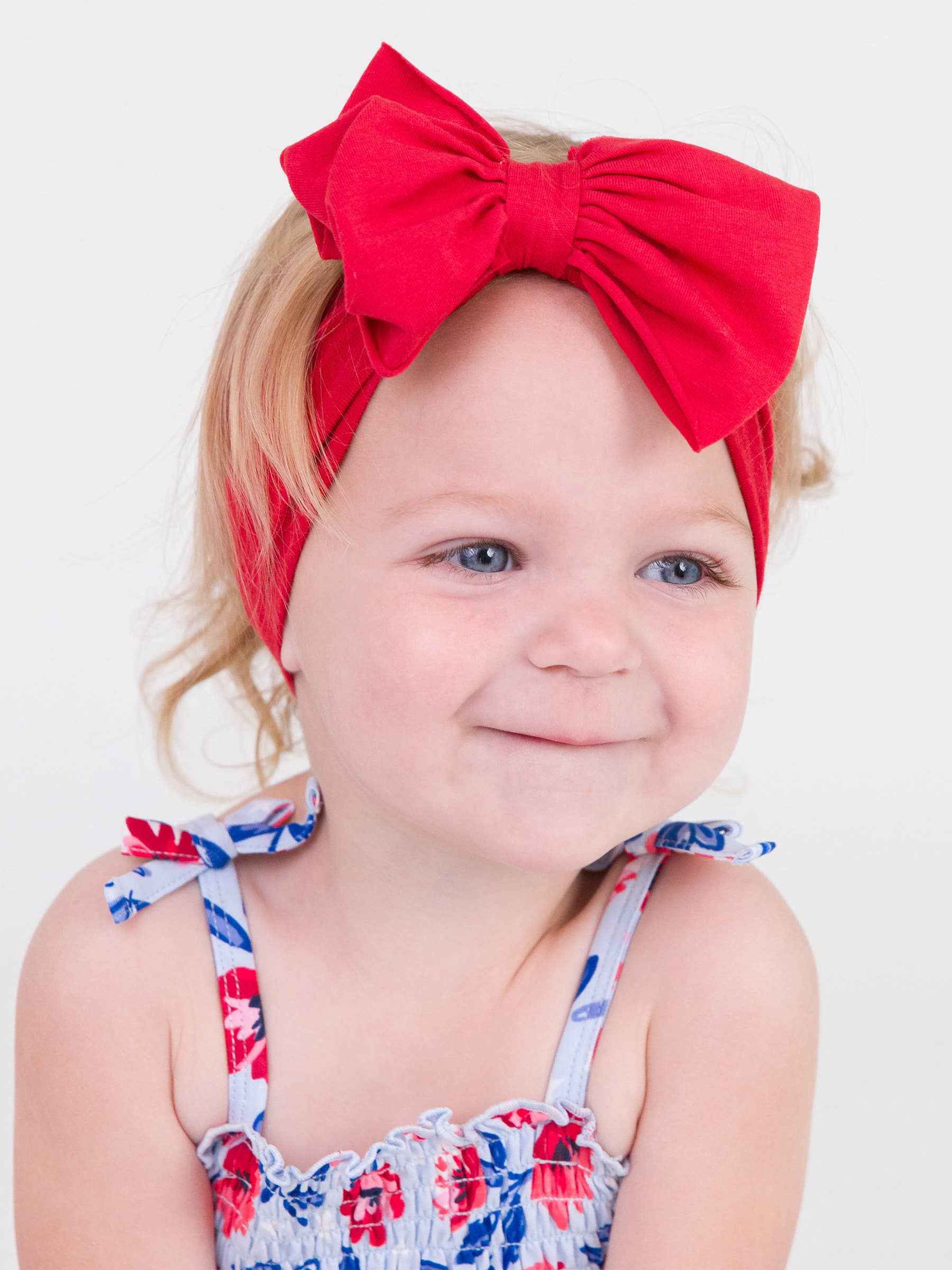 Girls Red Big Bow Headband: One Size