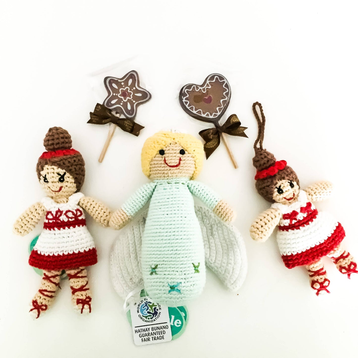 Pebble - Christmas Angel Rattle in Turquoise – Soft & Heavenly