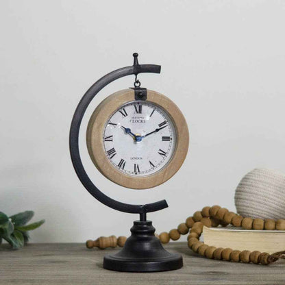 VIP Iron 14 in. Black Hanging Table Clock