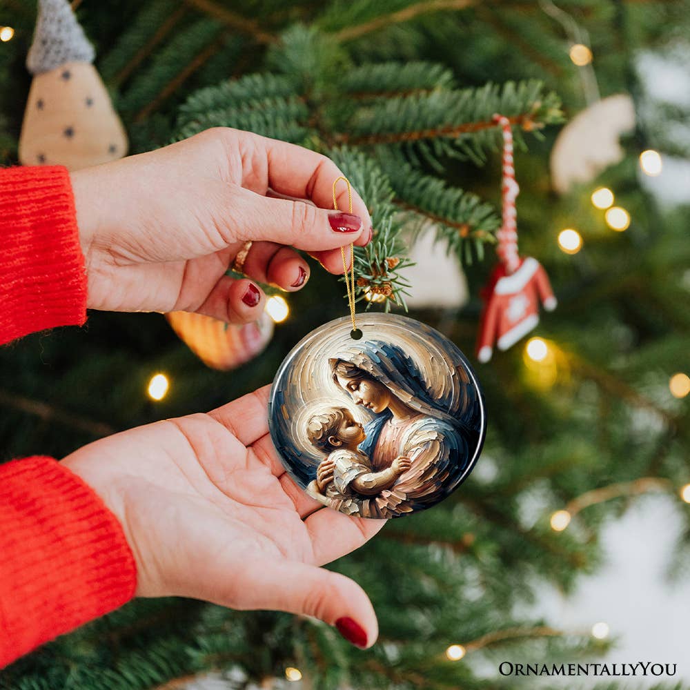 Virgin Mary and Baby Jesus Ornament