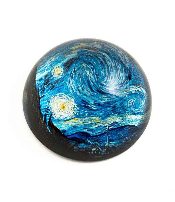 Vincent Van Gogh's Starry Night Crystal Dome Paper Weight