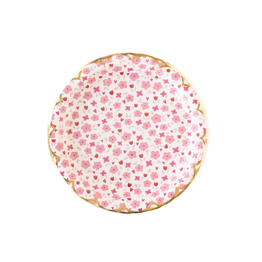 Flower Fields Paper Plate