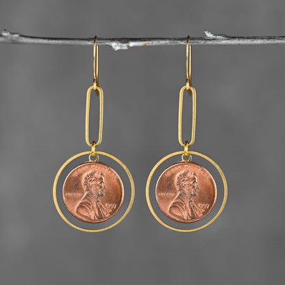 A Lucky Penny For Your Thoughts Earrings