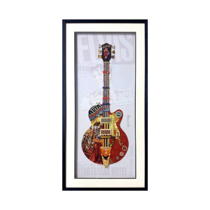 3D Collage Art | Elvis Guitar (40"X20")