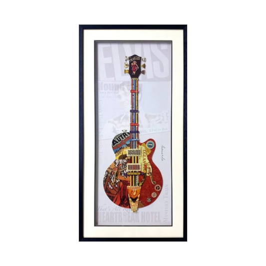 3D Collage Art | Elvis Guitar (40"X20")
