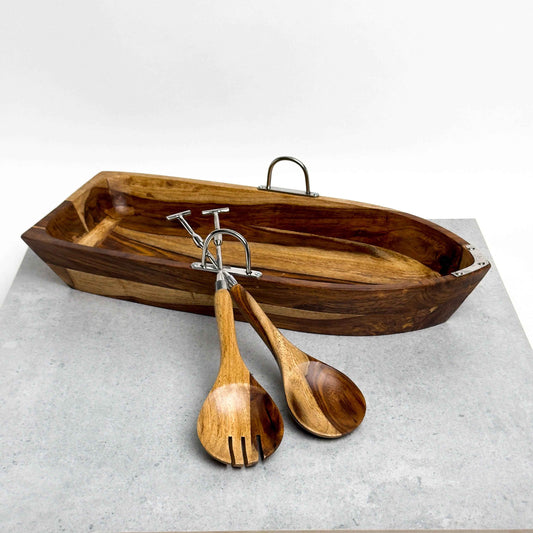 Rowboat Salad Bowl with Salad Servers
