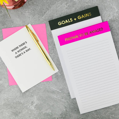 Chez Gagné - Prepare To Be Amazed - Lined Notepad - Bright Magenta - 65 perforated pages - 5x8