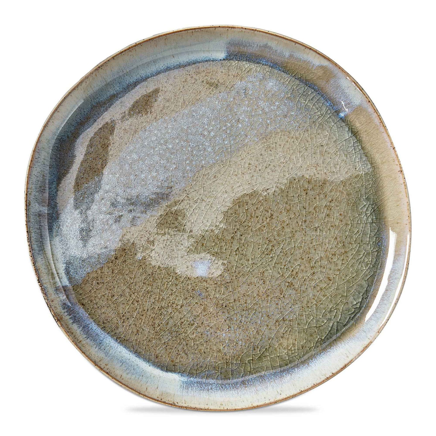 Montauk Round Plate Blue Porcelain Summer