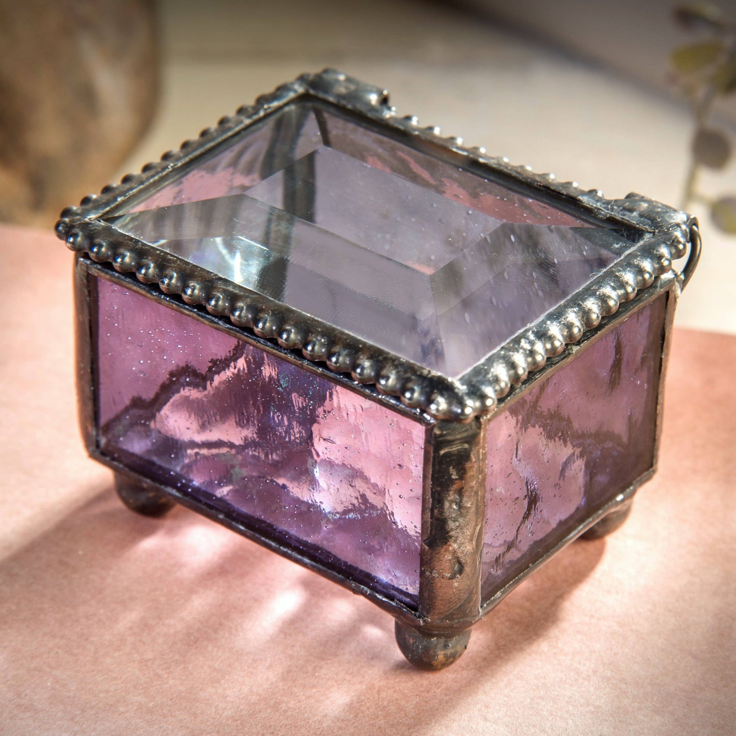 Small Stained Glass Ring Box