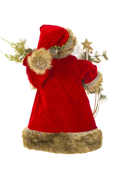 NEW-Red Furry Santa