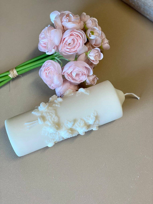 Vela perfumada de cera de soja Floral Pillar