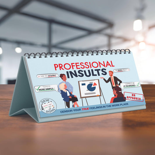 Professional Insults Gag Flip Book - Novelty Gifts