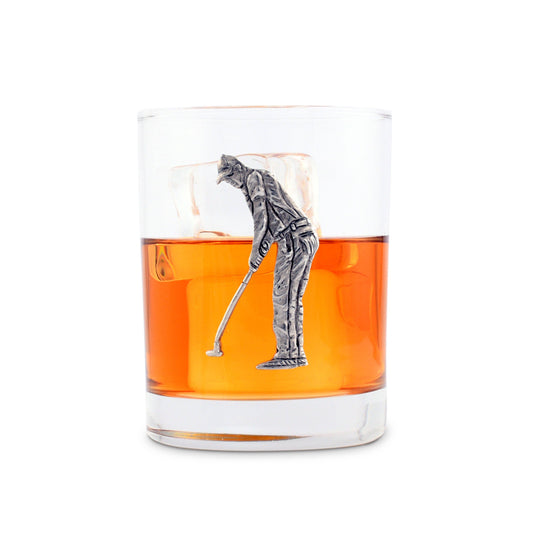 Golfer Double Old Fashioned Glass