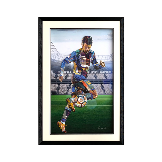 3D Collage Art | Soccer Player (36"x24")