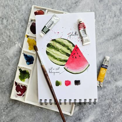Watercolor Workbook, Spiral Bound 12 Months of Watercolor