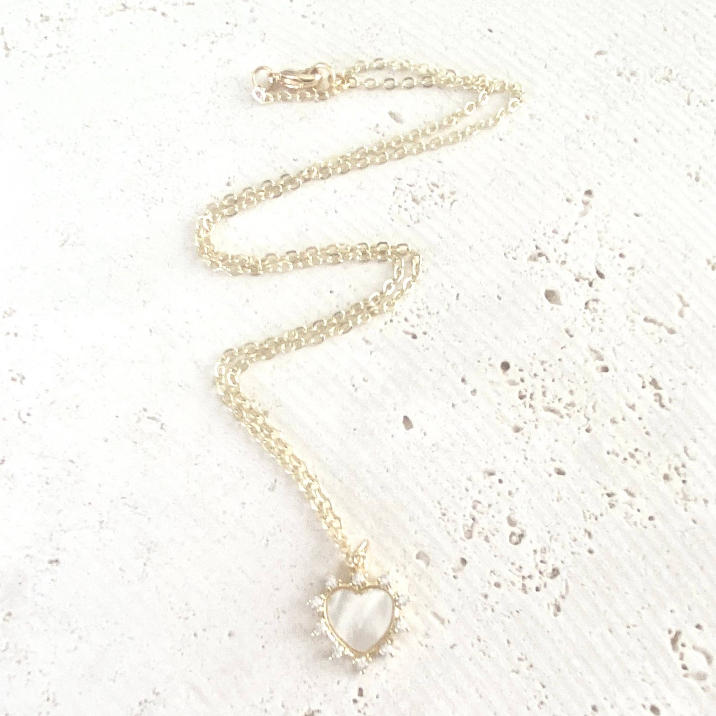 Heart love spike pearl necklace beach ocean boutique salon