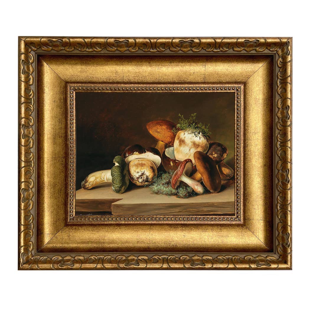 Penny Buns Mushroom Framed Painting Print on Canvas