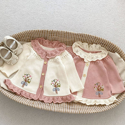 Baby Girl Embroidered Cardigan
