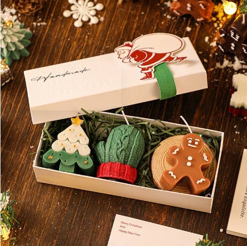 Velas Meta - Set de regalo navideño con velas de soja hechas a mano