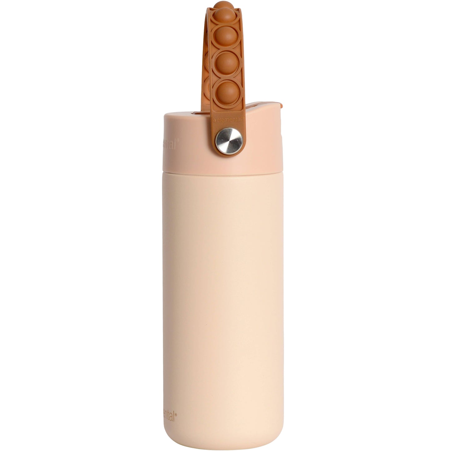 Fidget Handle Kids Stainless Bottle 18oz Beige