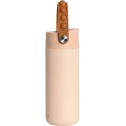 Fidget Handle Kids Stainless Bottle 18oz Beige