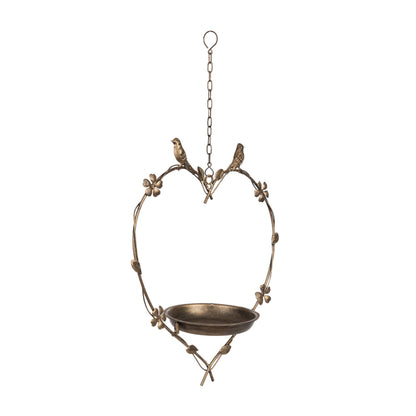 Iron Heart Hanging Birdfeeder - Metal Garden Decor