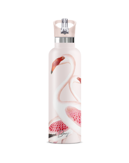 Puna | Vintage Pink Flamingo Insulated Water Bottle 25oz