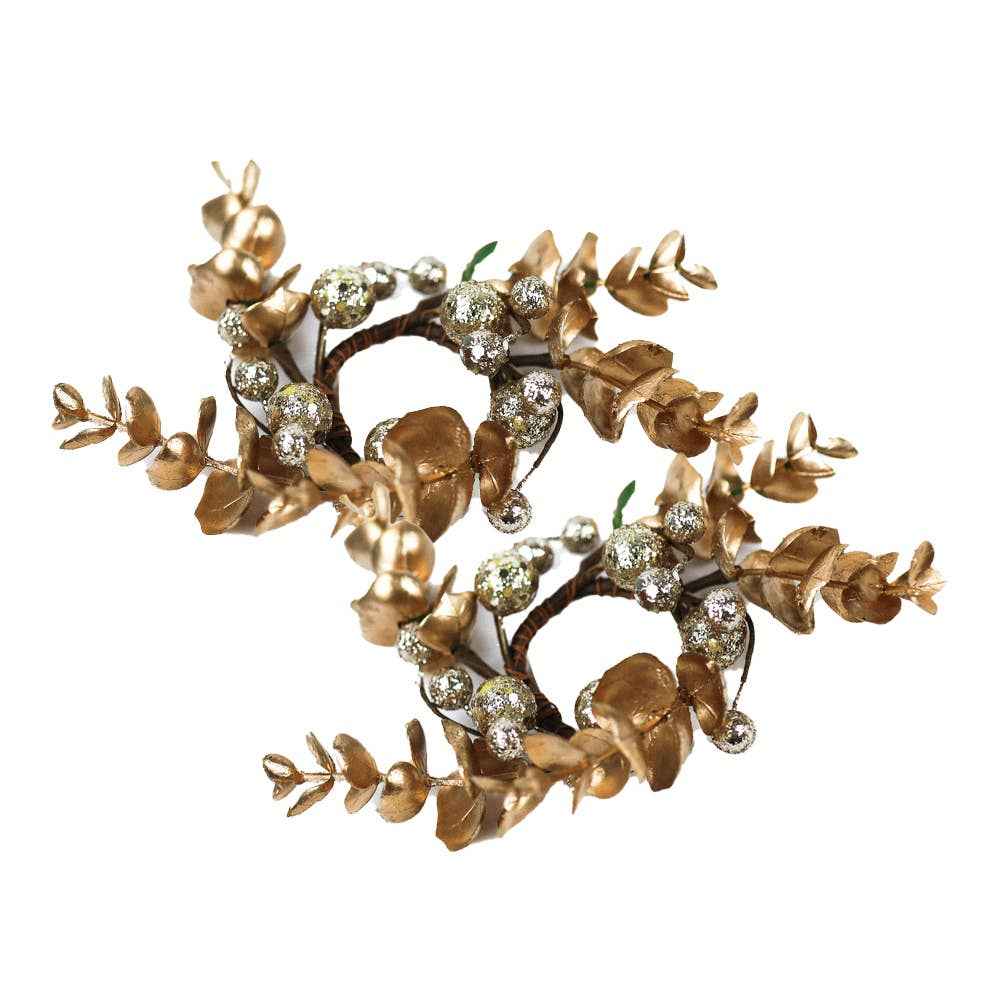 Golden Forest Taper Ring Set of 2 – Fall Autumn Decor